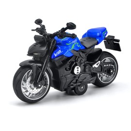 Ming You Motorcycle Toy - Motorcycle Toys for Kids 3-5 5-8,Mini Toy Motorcycles with Lights and Sounds for 3 + Years Old Boys and Girls (Blue)