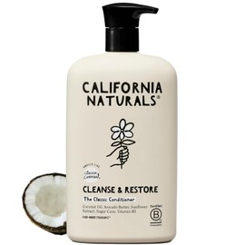 California Naturals Conditioner with Coconut Milk, Vitamin E for Dry Hair & Scalp Care in Women & Men, Natural, Vegan, Paraben & Sulfate Free, Color Safe Conditioner, All Hair Types, 20 fl oz