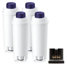 ARETHONE Water Filter, Replacement for De'Longhi Coffee Machines DLSC002 Filter, Coffee Filter Compatible with De'Longhi Magnifica S, Dinamica, Eletta Explorer, ECAM, ETAM, EPAM Series (Pack of 4)