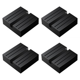 YIXISI 4 Pieces Square Car Jack Rubber Pad with Groove Disk Block Rubber Pad Protection Adapter for Jack Stand
