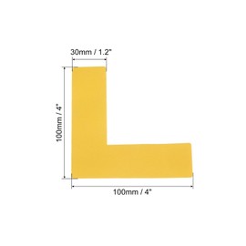 PATIKIL 5s Location Marking Corner 4x4x1.2 Inch 10 Pack L Shaped Floor Marker for Office Table Top, Desk, Warehouse Floor, Yellow
