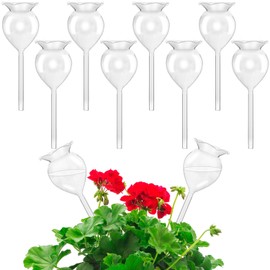 Haawooky 8 Pack Self Watering Globes,Clear Glass Plant Water Bulbs,Hand Blown Automatic Plant Waterer Device for Indoor Outdoor Plants