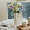Crinkle Paper Bag Shape Ceramic Vase, Large Capacity for Flower