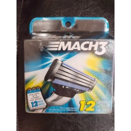 Gillette Mach3 12 cartridges ORIGINAL NEW SEALED 100% ORIGINAL PACKAGE ORIGINAL