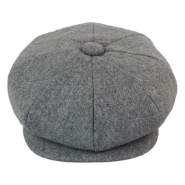 TruClothing.com Men's Herringbone Tweed Design Grandad Style Hat, gray