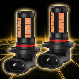 vvag 2 PCS 9005/9006 Car LED Fog Light Bulbs,6500K White Super Bright Anti-fog Light Bulb, 1500 Lumen 5630 33-SMD Plug and Play DRL, Universal for Cars, Trucks, SUVs, Vans (Yellow, 9006/9005)