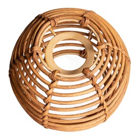 Woven Rattan Lamp shade replacement lamp shade Rustic Pendant Light cover for Pendant Light,Wall Sconces,Ceiling Fan,Floor Lamps, glass lamp shade (Oval3)