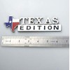 1x Metal Chrome TEXAS Edition Star Sate Flag Emblem Fender
