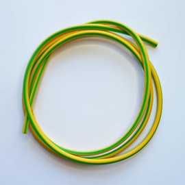 3mm PVC Green & Yellow Earth Electrical Wire Sleeving (1 Metre)