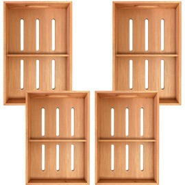 Spanish Cedar Cigar Tray – Adjustable Divider Humidor Organizer, 12.5" x 7.5" x 1.7" Cedar Tray for Premium Cigar Storage and Aging (4)