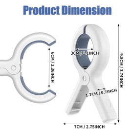 8pcs Towel Clips for Sun Loungers Large Beach Towel Clips Non-Slip Strong Grip Clothes Pegs Towel Pegs for Sun Lounger Washing Line Laundry Pool Chairs Sunbeds, with Drawstring Organizer