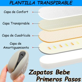 Zapatos Calcetines para Bebe Niños y Niñas, Zapatos Calcetines con Suela para Bebe, Zapatos para Bebe de 12 a 18 Meses,Suave y Antideslizante, Adecuado para Interior y Exterior de Aprender a Caminar.