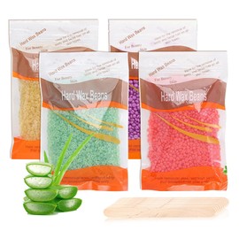 WENJLYJ Hard Wax Beads for Women Men,Waxing Beads for Hair Removal Kit with 20 Sticks,Hair Removal Wax Beans for Face,Chest,Armpits,Arms,Back and Legs(04)