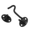 Jiozermi 3" Privacy Hook and Eye Latch, Black, 2pcs