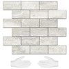 STICKGOO 10-Sheet Subway Tile Cream Peel and Stick Backsplash, Beige