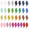 34Pcs Lightning Iron On Patches, 2.5" Embroidered Appliques