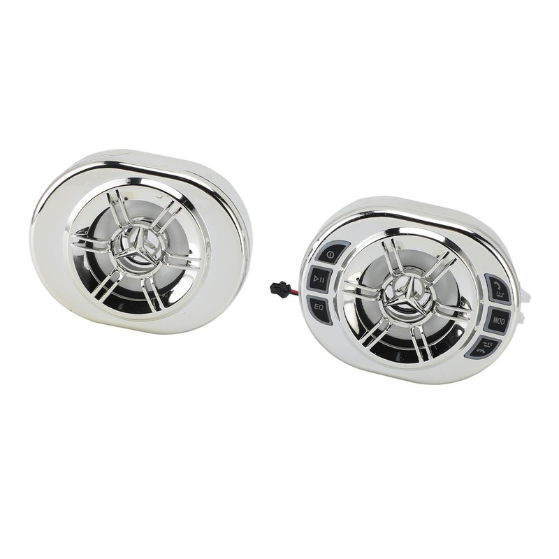 Waterproof Motorcycle Bluetooth Speaker Hands Free Calls Chrome All in