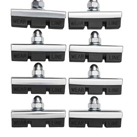 Premium Bicycle Brake Pads 8-Pack(4pair) – 4mm Durable & Quiet, Universal Fit for BMX, MTB, Road Bikes with Side-Pull Caliper Brakes – Long-Lasting Rubber and Steel Construction, Easy Installation