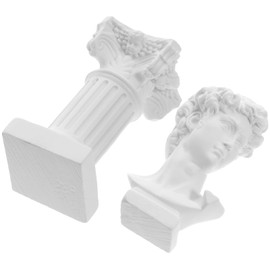 Milisten 1 Juego De Estatuas De Resina De Busto Escultura De Columna Romana Estatuas De Arquitectura Griega Pequeña Retratos Figuritas Adorno De Mitología De Escritorio para
