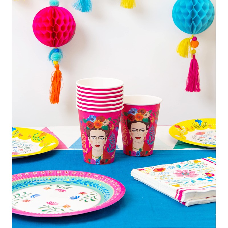 Talking Tables Lot de 8 Gobelets en Papier Rose Bohemien,