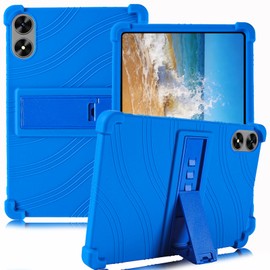 ATOOZ for SHARECLOUD P10_T Tablet Case 10.1 inch 2025,Soft Silicone Kids Case for Frameflow P10_A Tablet with PC Stand (Blue)