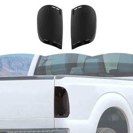 RT-TCZ Smoked Black Tail Light Lamp Cover Guard Trim Decoration Exterior Accessories for Ford F250/F350/F450/F550 2008-2016
