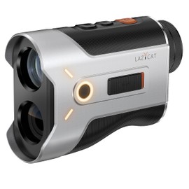 LAZYCAT Golf Rangefinder with Slope, 1200 Yards Laser Range Finder Golfing Dimmable, 7X Magnification, Flag Lock Vibration, Measure Speed, Rechargeable with Magnet