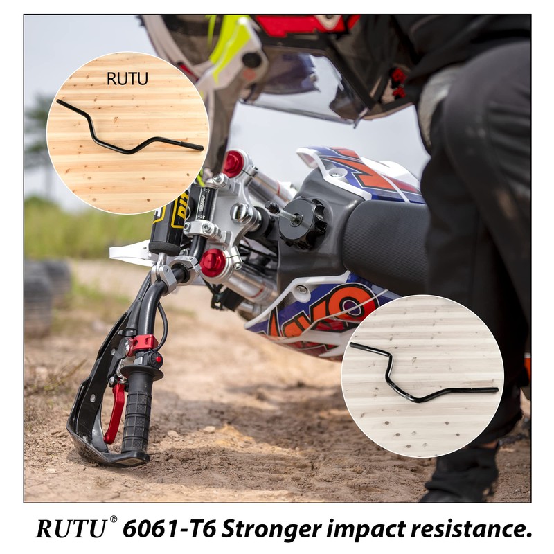 RUTU 7/8" Dirt bike Handlebars with Foam Pad - Motorcycle