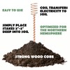 10 Pack 13.5" Electroculture Plant Stakes, Long Copper Garden Stakes,