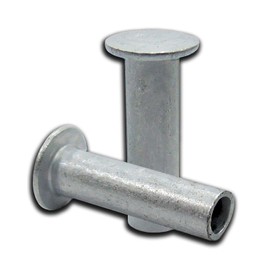 Tubular Rivets Aluminum Rivets Oval Head Fasteners 100 Pcs 3/32"X3/16" Semi-Tubular Rivets Rivet Tools Stainless Rivets Two Piece Rivets Tubular Rivet Tool Super-Deals-Shop