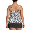 Lands' End Womens Chlorine Resistant Square Neck Tankini Top Black