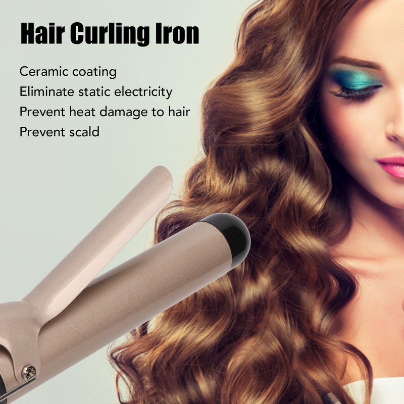 Hair Curling Iron Ceramic Prevent Scald Negative Ion Portable Hair