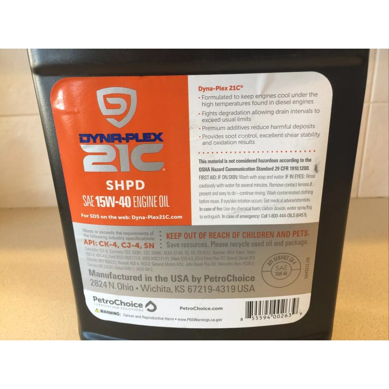DYNA-PLEX 21C Friction Shield DYNA-PLEX 21C Diesel Engine Oil, 1