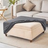 CEYISZHU Thick Stretch Knitted Jacquard Square Ottoman Slipcover - Washable,