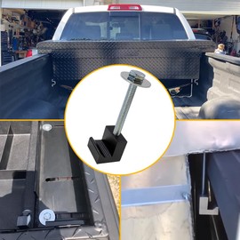 Truck Tool Box Mounting Kit Aluminum Alloy J Hooks Pickup Universal Fit Toolbox Tie Downs Crossover with Screws and Washers (4 Packs Black)