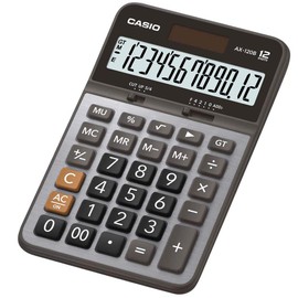 Casio ax-120b Office Calculator Desktop Calculator Calculator – (Grey, Tilting Display Calculator, 12 Digit, Display, Solar, Grey)