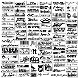 OwnTheAvenue 25 Random JDM Stickers Pack Car Motorcycle Racing Motocross Helmet Decals Lot