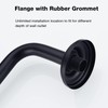 TRUSTMI Matte Black S-Shaped Shower Arm with Flange 12 Inch