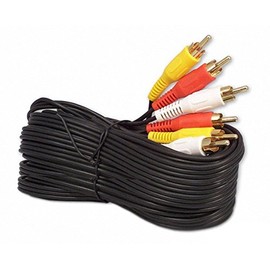 25Ft RCA M/Mx3 Audio/Video Cable Gold Plated - Audio Video RCA Cable 25ft