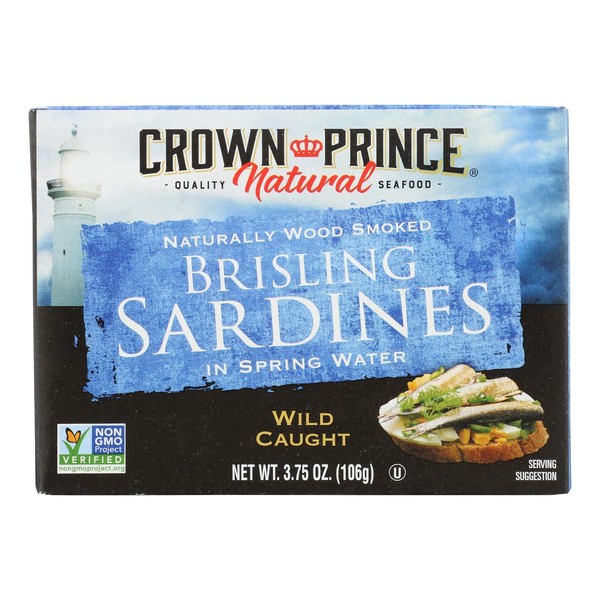Crown Prince Brisling Sardines in Spring Water, 3.75 Ounce -- 12 per case.12