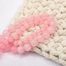 vanilla mountain Natural Rose Quartz Love Stone Gemstone Beads for Romance - 6mm