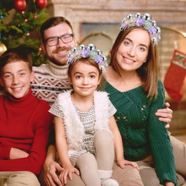 NIYANGLE Disco Ball Headband Glitter Beaded Headbands for Birthday Party Fits Adult Child Last Disco Bday Hair Accessory