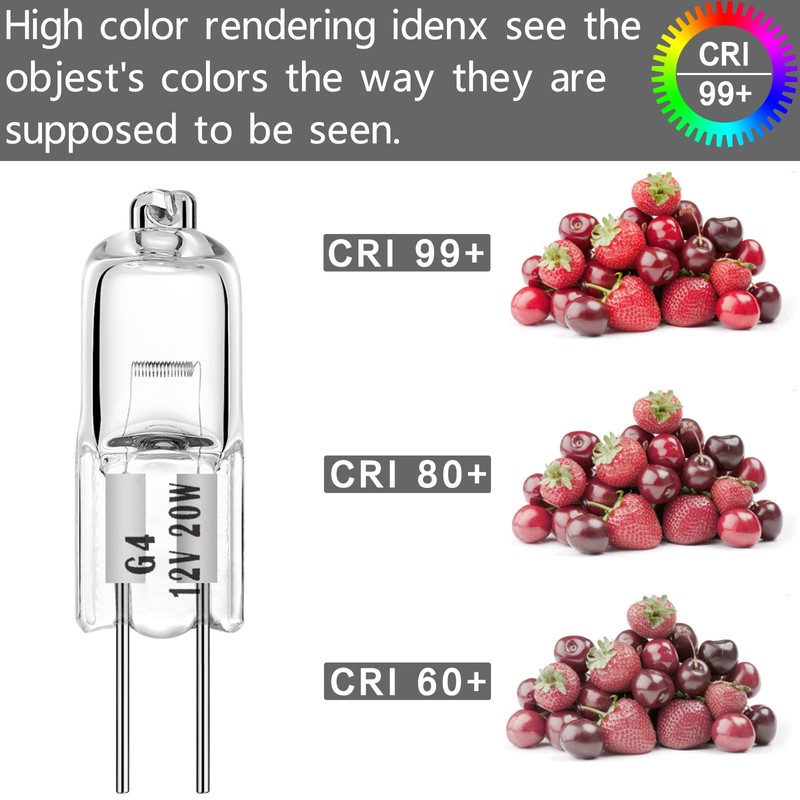 YBEK G4 Halogen Bulbs 20W 12V T3 JC Type 2
