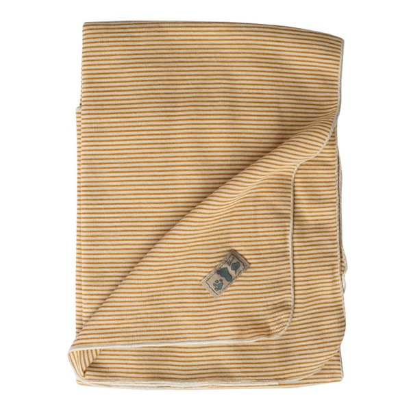 Lilano, Light Merino / Silk Striped Baby Blanket, 70% Wool