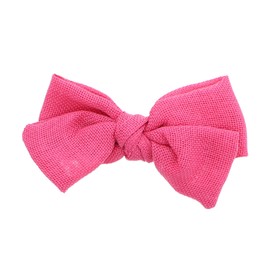 Burlap Bow 5 inch for Women and Girls- Coral