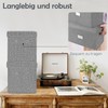 Vinyl Record Storage Box for 7"/45 RPM LPs, Grey Case
