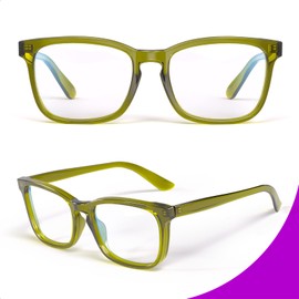 VISOONE Blue Light Blocking Glasses Square with Anti Computer Glare for Gaming Women and Men MONTANA