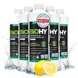 BiOHY Bodenreiniger f√ºr Wischroboter (6 x 1 Liter) | Reinigungsmittel Konzentrat f√ºr alle Wisch & Saugroboter mit Nass-Funktion | Schaumarm & Streifenfrei | Nachhaltiges 1:200 Konzentrat
