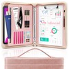 Padfolio Portfolio Organizer Binder with Zipper and Hidden Handle, PU