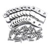 Pack of 10 Flush-Mounted Concealed Brackets, Picture Frame Hangers, Stainless
